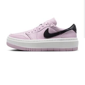 Nike Air Jordan Women’s Lilac Low-Top Platform Sneakers with Black Swoosh